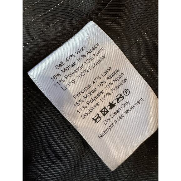 Veronica Beard Black wool Blend Crispin Tweed boxy oversized Coat size 10 - Picture 12 of 14